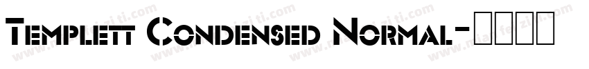 Templett Condensed Normal字体转换